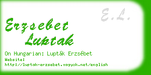 erzsebet luptak business card
